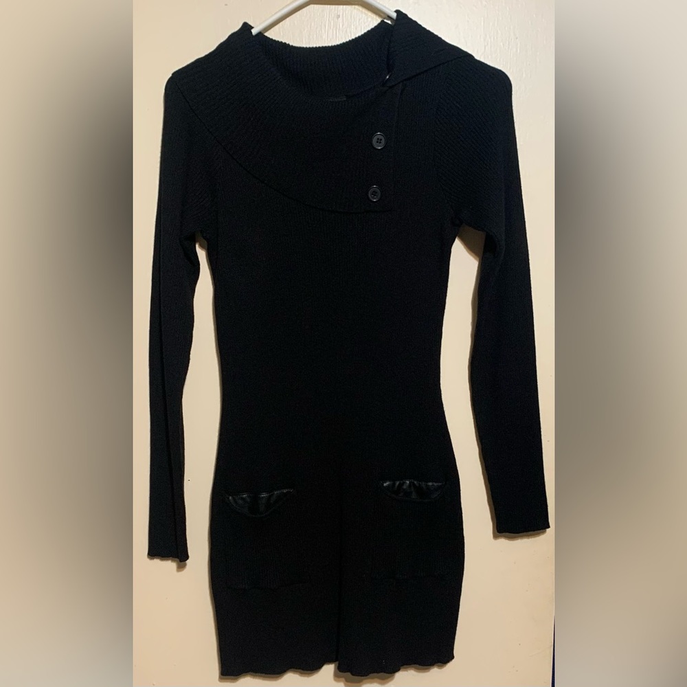By&by Junior Sweater Dress Size:M Color: Black